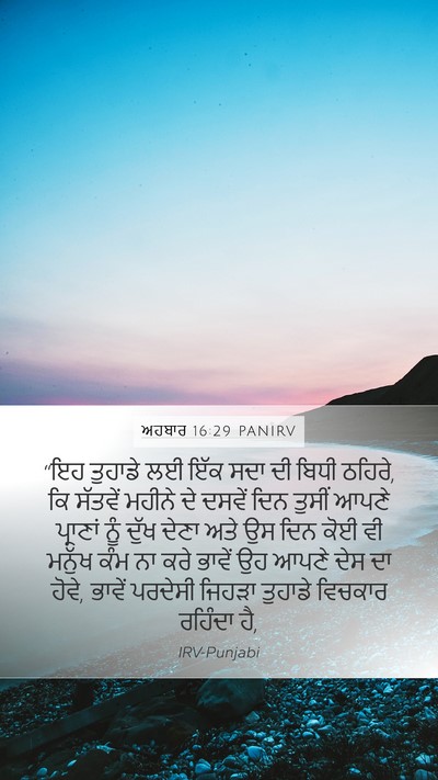 ਅਹਬਾਰ 16:29 PANIRV Bible Verse Image