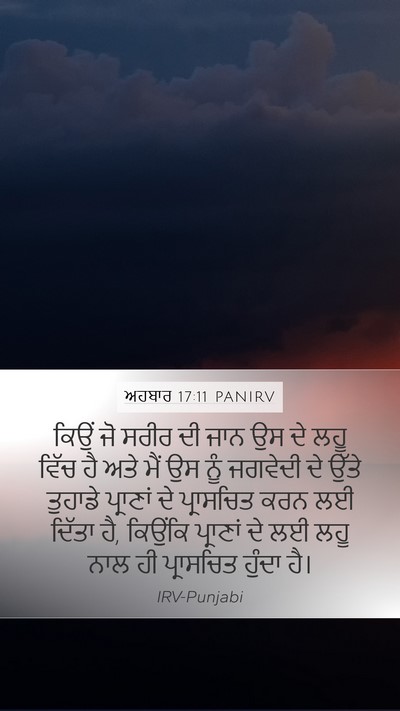 ਅਹਬਾਰ 17:11 PANIRV Bible Verse Image