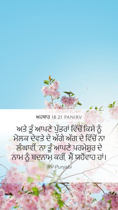 ਅਹਬਾਰ 18:21 PANIRV Bible Verse Image