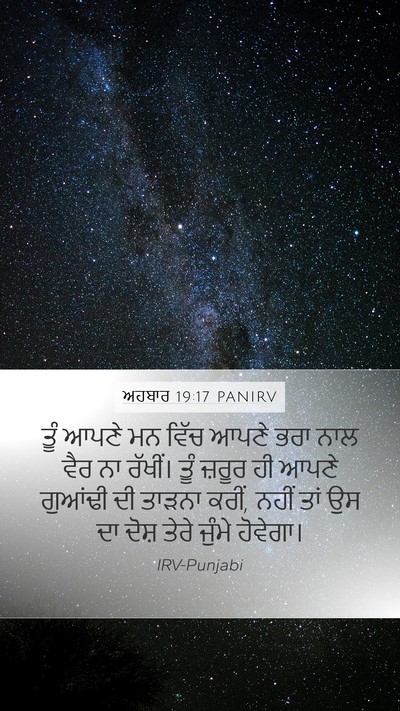 ਅਹਬਾਰ 19:17 PANIRV Bible Verse Image