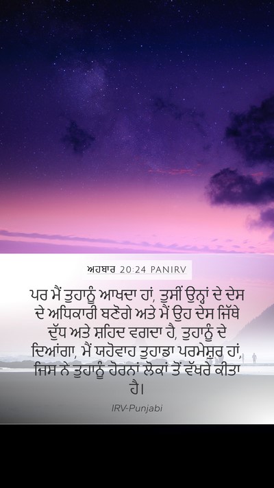 ਅਹਬਾਰ 20:24 PANIRV Bible Verse Image