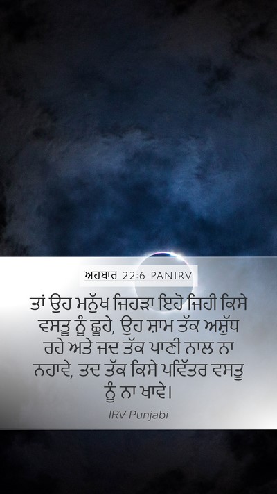 ਅਹਬਾਰ 22:6 PANIRV Bible Verse Image