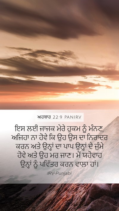 ਅਹਬਾਰ 22:9 PANIRV Bible Verse Image