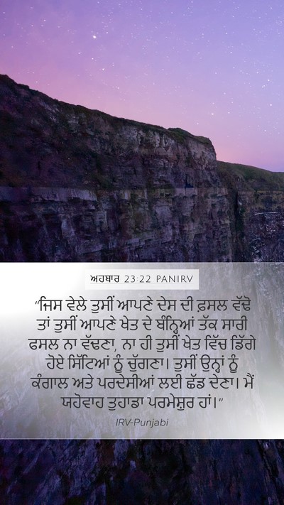 ਅਹਬਾਰ 23:22 PANIRV Bible Verse Image