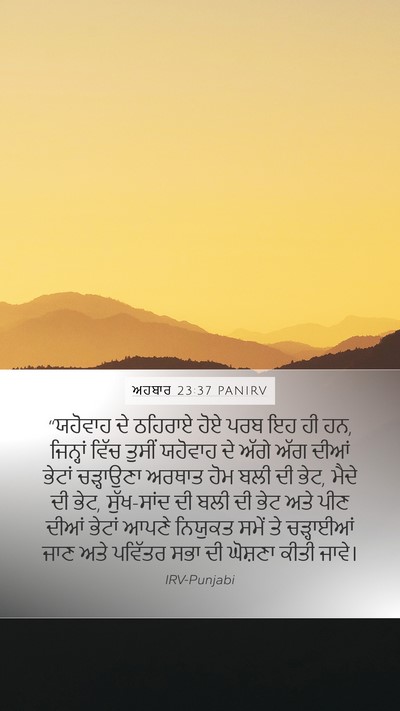 ਅਹਬਾਰ 23:37 PANIRV Bible Verse Image
