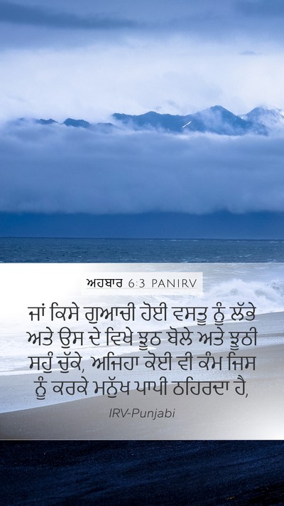ਅਹਬਾਰ 6:3 PANIRV Mobile Phone Wallpaper - ਜਾਂ ਕਿਸੇ ਗੁਆਚੀ ਹੋਈ - Mobile Bible Verse Wallpaper
