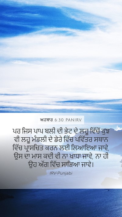 ਅਹਬਾਰ 6:30 PANIRV Bible Verse Image