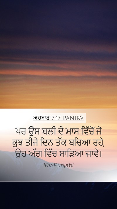 ਅਹਬਾਰ 7:17 PANIRV Bible Verse Image