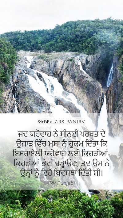 ਅਹਬਾਰ 7:38 PANIRV Mobile Phone Wallpaper - ਜਦ ਯਹੋਵਾਹ ਨੇ ਸੀਨਈ - Mobile Bible Verse Wallpaper