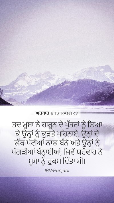ਅਹਬਾਰ 8:13 PANIRV Bible Verse Image