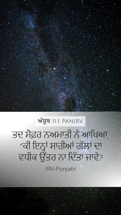 ਅੱਯੂਬ 11:1 PANIRV Mobile Phone Wallpaper - ਤਦ ਸੋਫ਼ਰ ਨਅਮਾਤੀ ਨੇ - Mobile Bible Verse Wallpaper