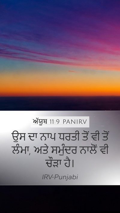 ਅੱਯੂਬ 11:9 PANIRV Bible Verse Image