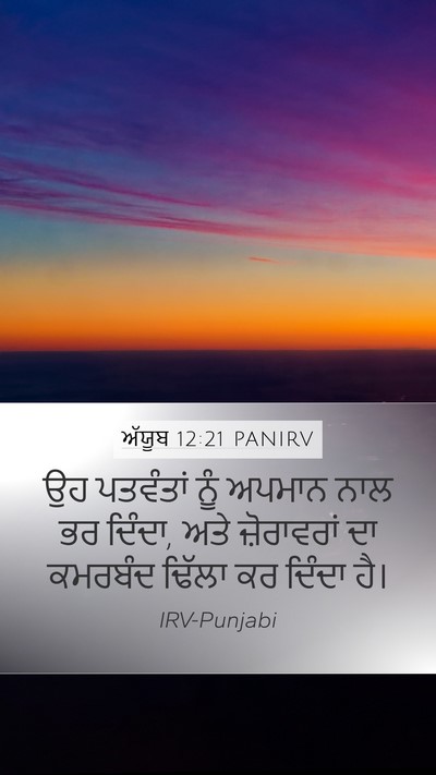 ਅੱਯੂਬ 12:21 PANIRV Bible Verse Image