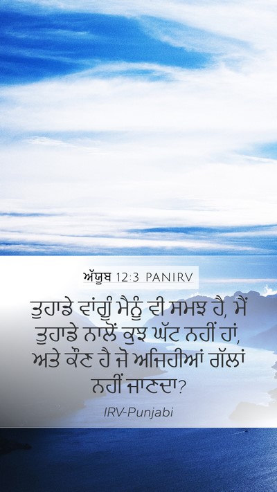 ਅੱਯੂਬ 12:3 PANIRV Bible Verse Image