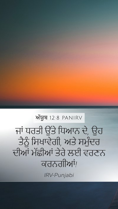 ਅੱਯੂਬ 12:8 PANIRV Bible Verse Image