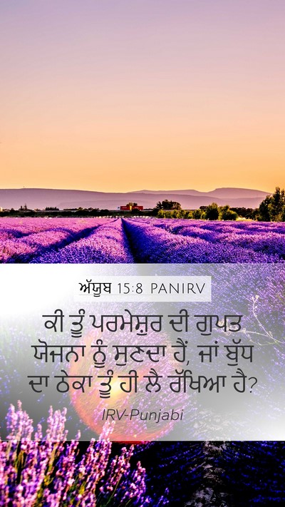 ਅੱਯੂਬ 15:8 PANIRV Bible Verse Image