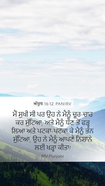 ਅੱਯੂਬ 16:12 PANIRV Bible Verse Image