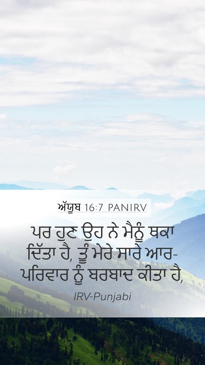 ਅੱਯੂਬ 16:7 PANIRV Bible Verse Image