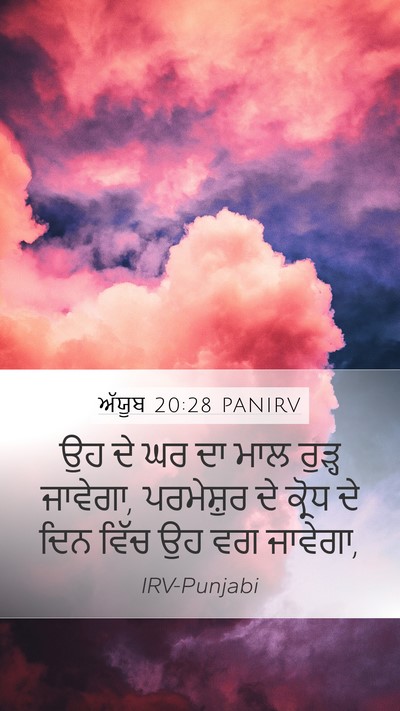 ਅੱਯੂਬ 20:28 PANIRV Mobile Phone Wallpaper - ਉਹ ਦੇ ਘਰ ਦਾ ਮਾਲ - Mobile Bible Verse Wallpaper