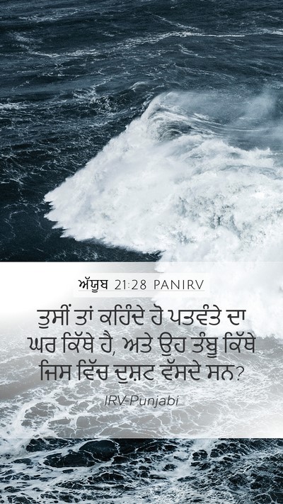 ਅੱਯੂਬ 21:28 PANIRV Bible Verse Image