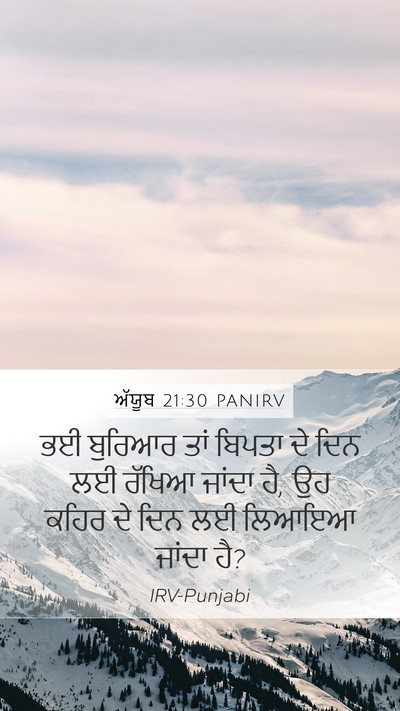 ਅੱਯੂਬ 21:30 PANIRV Bible Verse Image