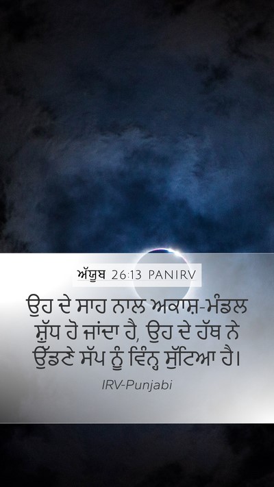ਅੱਯੂਬ 26:13 PANIRV Bible Verse Image