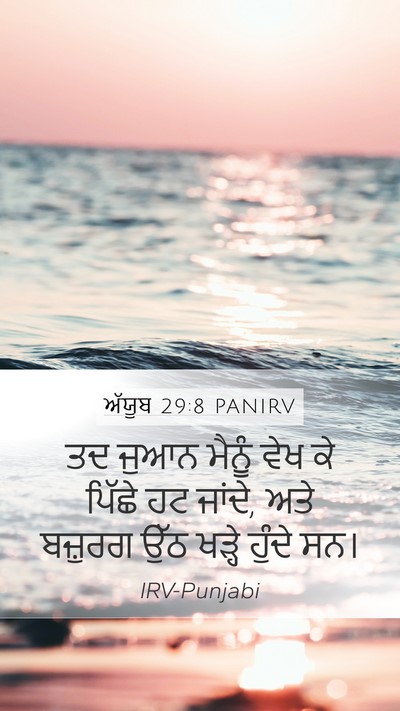 ਅੱਯੂਬ 29:8 PANIRV Mobile Phone Wallpaper - ਤਦ ਜੁਆਨ ਮੈਨੂੰ ਵੇਖ - Mobile Bible Verse Wallpaper
