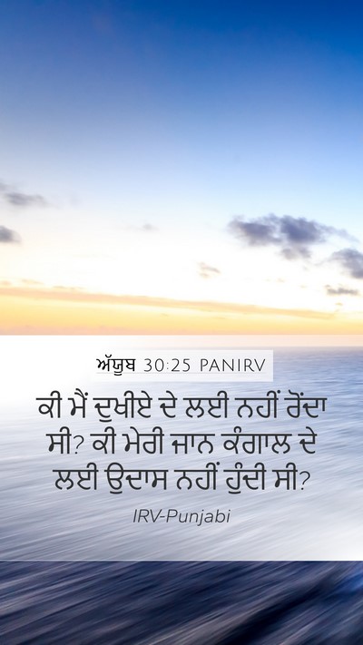 ਅੱਯੂਬ 30:25 PANIRV Bible Verse Image