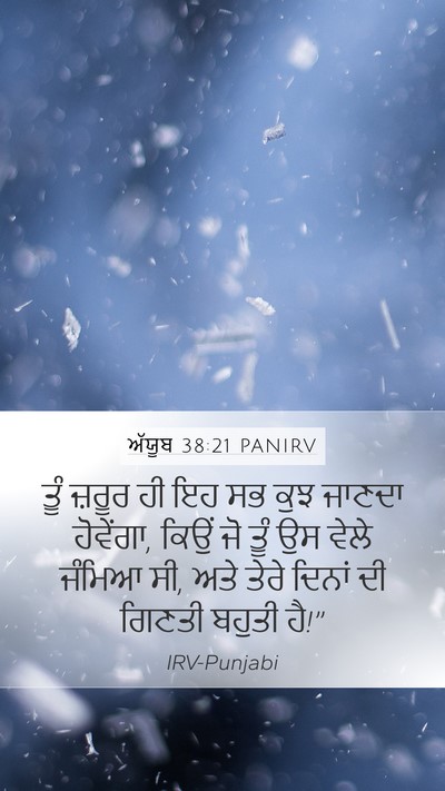 ਅੱਯੂਬ 38:21 PANIRV Bible Verse Image