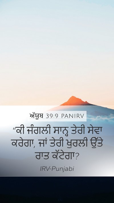 ਅੱਯੂਬ 39:9 PANIRV Bible Verse Image