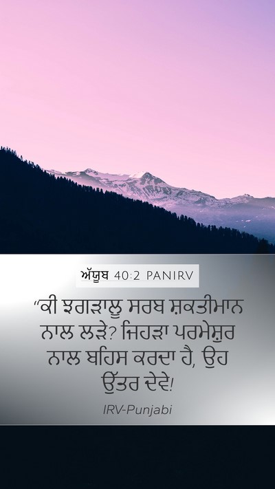 ਅੱਯੂਬ 40:2 PANIRV Bible Verse Image