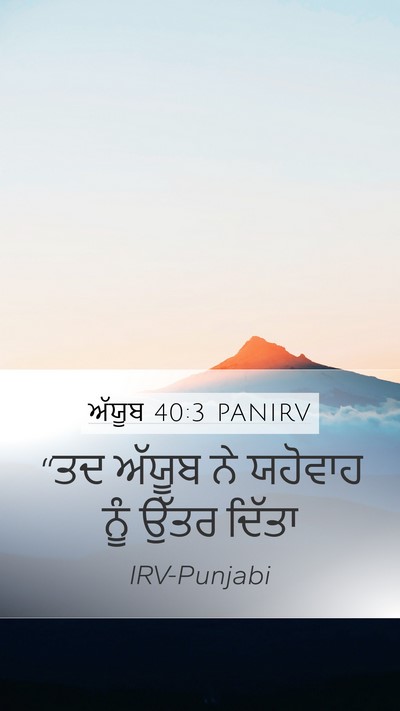 ਅੱਯੂਬ 40:3 PANIRV Bible Verse Image