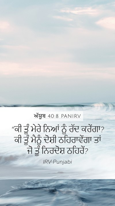 ਅੱਯੂਬ 40:8 PANIRV Bible Verse Image