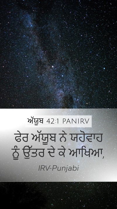 ਅੱਯੂਬ 42:1 PANIRV Mobile Phone Wallpaper - ਫੇਰ ਅੱਯੂਬ ਨੇ - Mobile Bible Verse Wallpaper