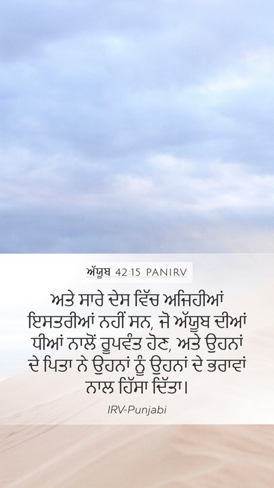 ਅੱਯੂਬ 42:15 PANIRV Bible Verse Image