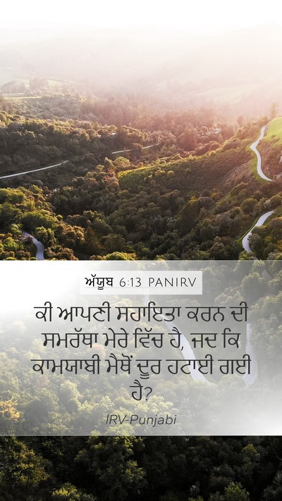 ਅੱਯੂਬ 6:13 PANIRV Bible Verse Image
