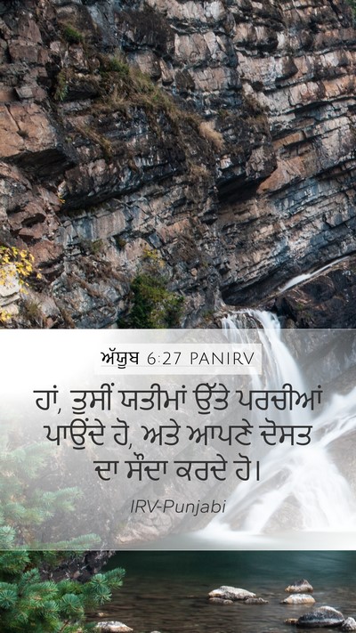 ਅੱਯੂਬ 6:27 PANIRV Bible Verse Image