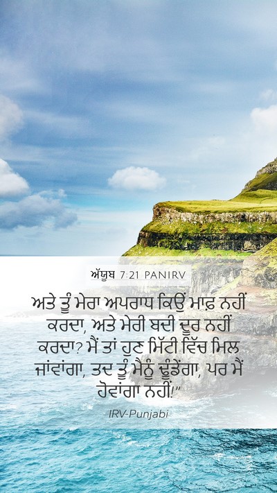 ਅੱਯੂਬ 7:21 PANIRV Bible Verse Image