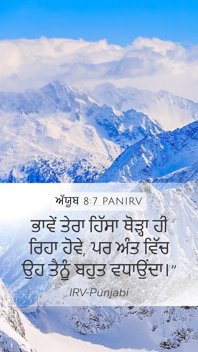 ਅੱਯੂਬ 8:7 PANIRV Bible Verse Image