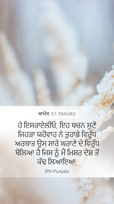 ਆਮੋਸ 3:1 PANIRV Bible Verse Image