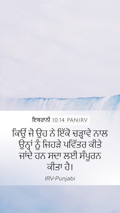 ਇਬਰਾਨੀ 10:14 PANIRV Bible Verse Image