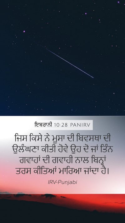 ਇਬਰਾਨੀ 10:28 PANIRV Bible Verse Image