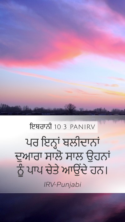 ਇਬਰਾਨੀ 10:3 PANIRV Bible Verse Image