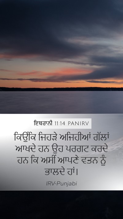 ਇਬਰਾਨੀ 11:14 PANIRV Bible Verse Image