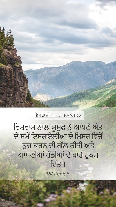 ਇਬਰਾਨੀ 11:22 PANIRV Bible Verse Image