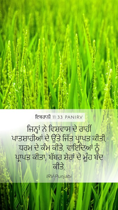 ਇਬਰਾਨੀ 11:33 PANIRV Bible Verse Image