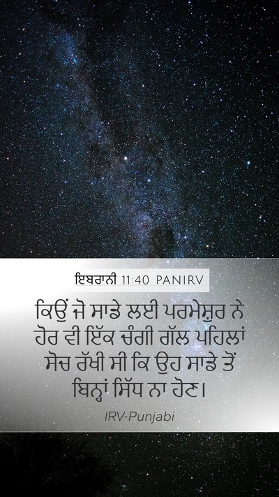 ਇਬਰਾਨੀ 11:40 PANIRV Bible Verse Image