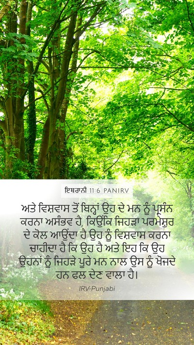 ਇਬਰਾਨੀ 11:6 PANIRV Bible Verse Image