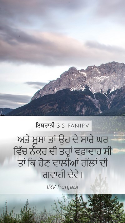 ਇਬਰਾਨੀ 3:5 PANIRV Bible Verse Image