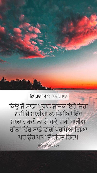 ਇਬਰਾਨੀ 4:15 PANIRV Bible Verse Image